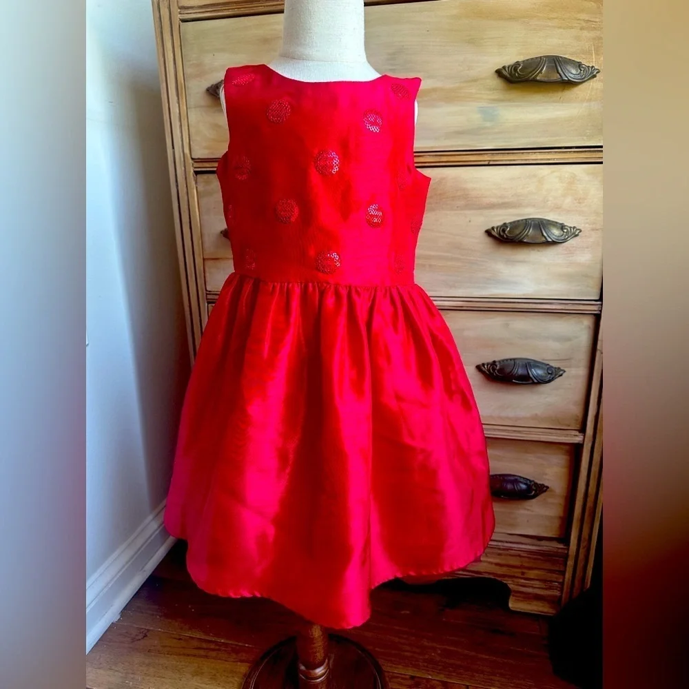 Girls red formal holiday dress